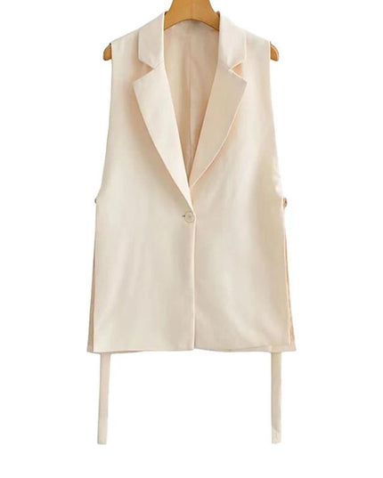 Kamizelka damska wiązana w pasie