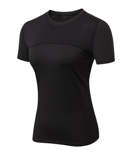 Sportowa koszulka damska dopasowana z krótkim rękawem