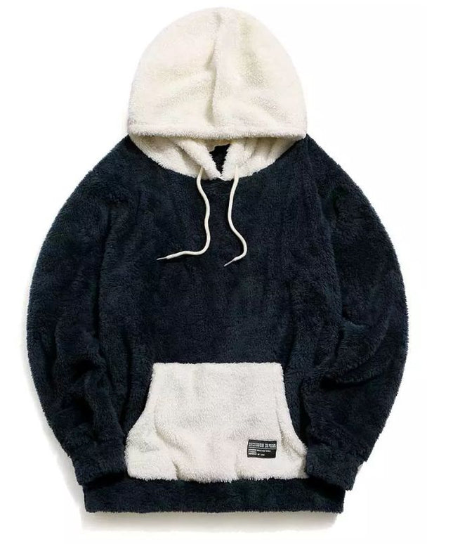 Męska polarowa bluza z kapturem