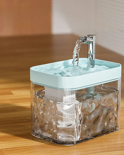 Przezroczysta fontanna dla psa