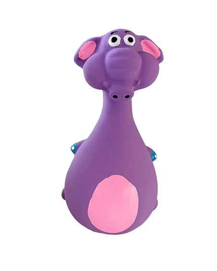 Lateksowa zabawka dla psa z dźwiękiem – wytrzymały gryzak w kształcie słonia lub krowy