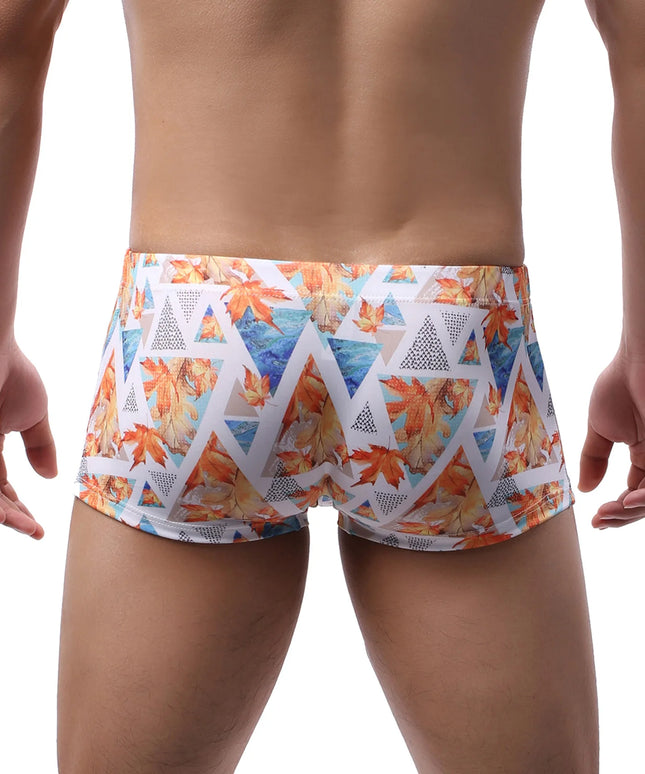 Męskie bokserki kąpielowe wiązane w kolorowe wzory