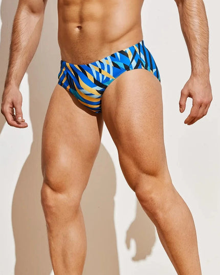 Męskie slipy kąpielowe z kolorowymi motywami