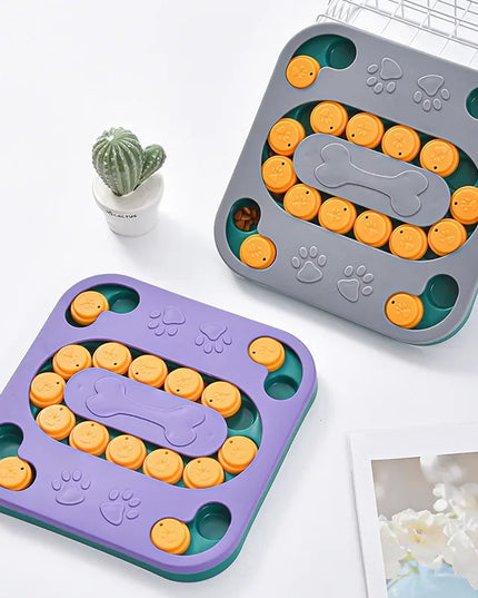 Interaktywne puzzle dla psa – gra logiczna z dozownikiem karmy i funkcją wolnego jedzenia