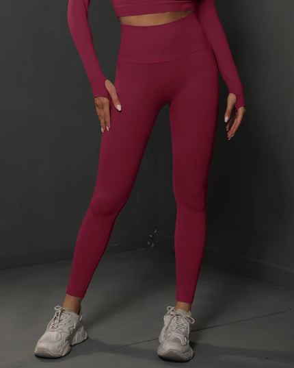 Sportowe legginsy damskie bezszwowe push up