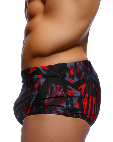 Męskie bokserki kąpielowe klasyczne ze wzorem