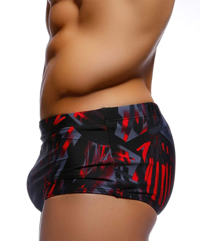 Męskie bokserki kąpielowe klasyczne ze wzorem