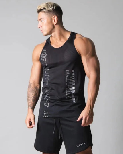 Sportowa koszulka męska z siateczki bez rękawów