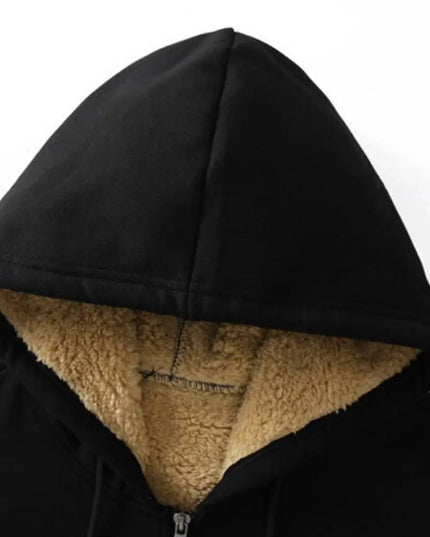 Męska bluza rozpinana z polarowym podszyciem i kapturem