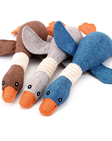 Pluszowa zabawka dla psa – kaczka z dźwiękiem, zabawka do żucia i czyszczenia zębów