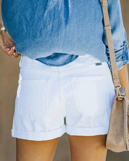 Damskie szorty z przetarciami