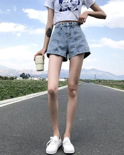 Damskie szorty jeansowe z suwakiem