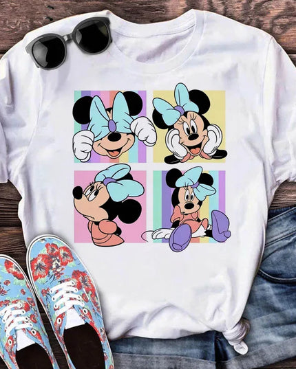 Damski T-shirt z Myszką Minnie