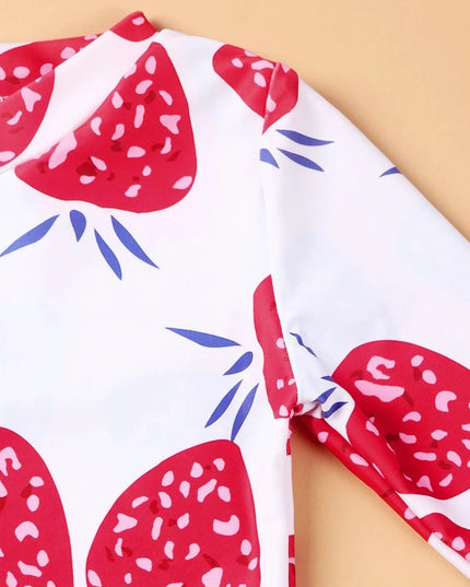 Strój kąpielowy dwuczęściowy dla niemowląt z długim rękawem