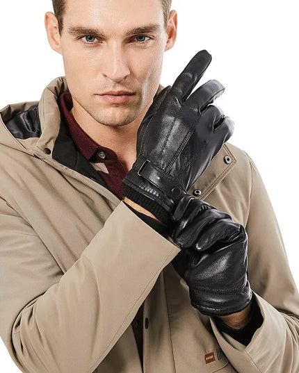 Rękawiczki męskie skórzane