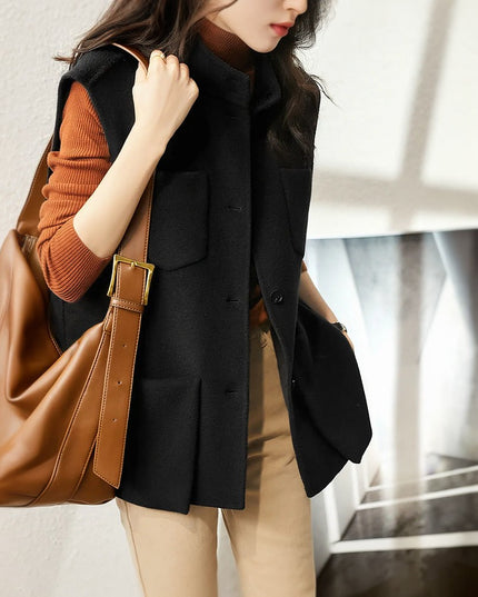 Kamizelka damska casualowa z kieszeniami