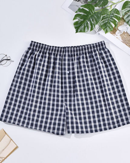 Bokserki luźne męskie do spania z guzikami 3 sztuki