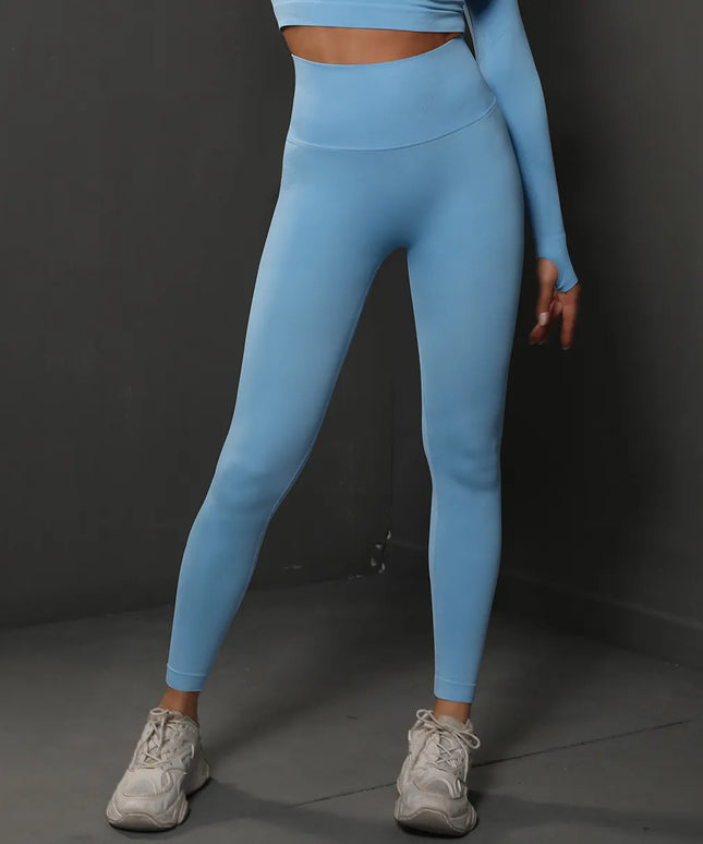 Sportowe legginsy damskie push up z wysokim stanem