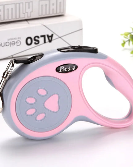 Automatyczna smycz dla psa i kota – lekka smycz z motywem łapki, 3m lub 5m