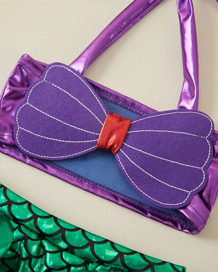 Dwuczęściowy strój bikini dla niemowląt inspirowany syrenką