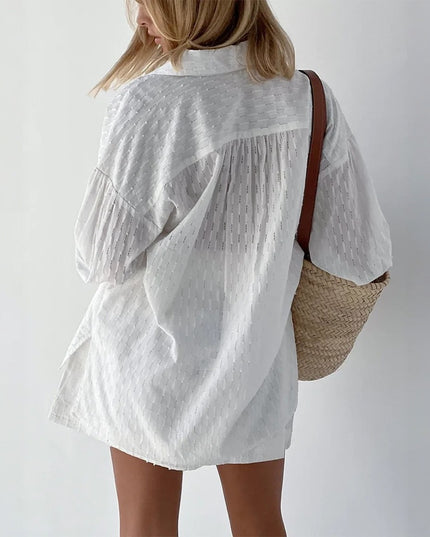 Letni komplet damski z koszulą i szortami