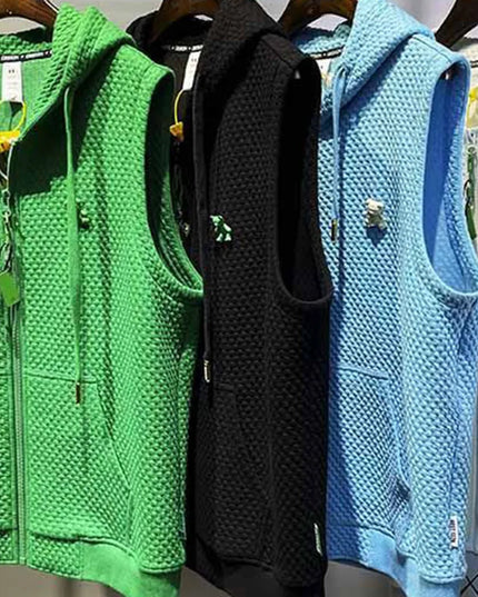 Kamizelka męska z kapturem w formie bluzy