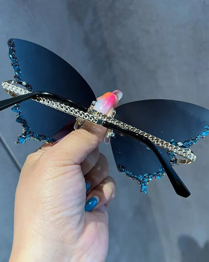 Damskie okulary przeciwsłoneczne w kształcie motyla