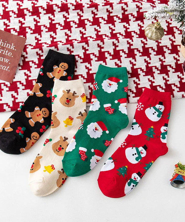 Skarpetki damskie za kostkę w świąteczne wzory