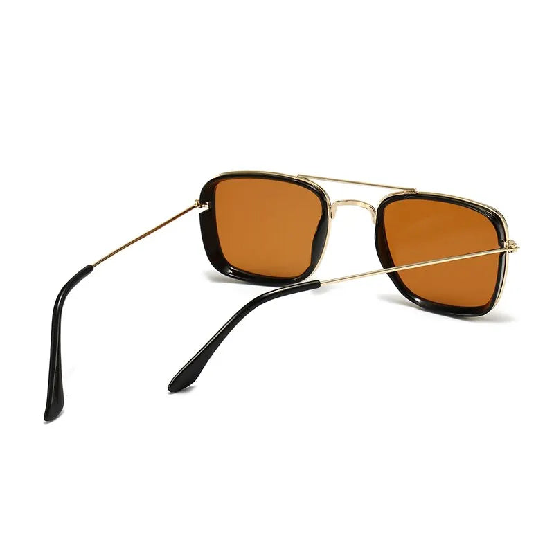 Męskie okulary przeciwsłoneczne kwadratowe w stylu retro