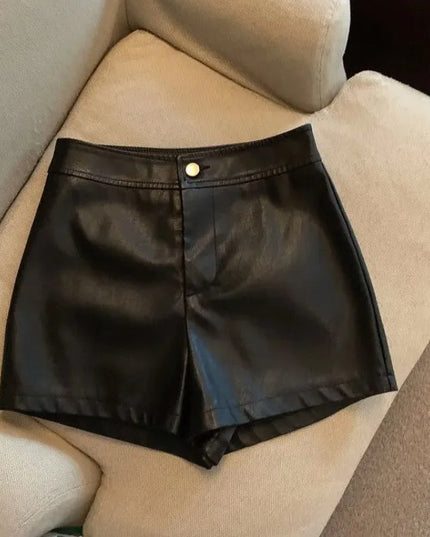 Damskie szorty woskowane z wysokim stanem