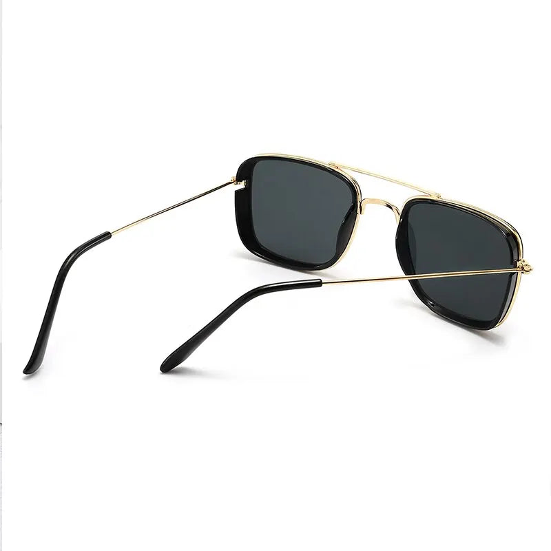 Męskie okulary przeciwsłoneczne kwadratowe w stylu retro