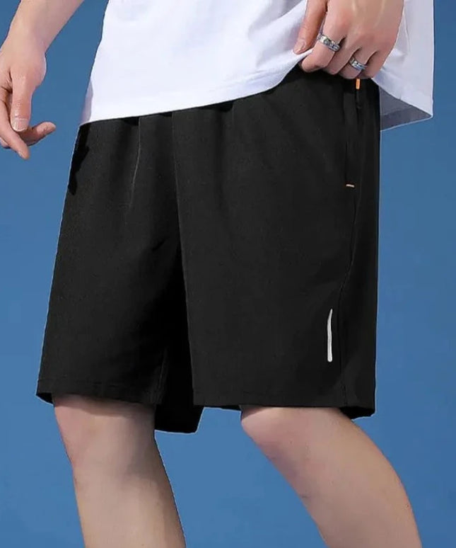 Sportowe spodenki męskie z kieszeniami i gumką w pasie