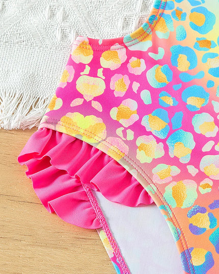 Jednoczęściowy strój kąpielowy dla dziewczynki z wycięciami na brzuchu