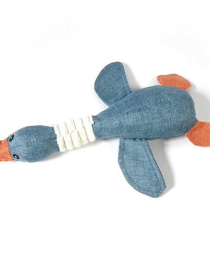 Pluszowa zabawka dla psa – kaczka z dźwiękiem, zabawka do żucia i czyszczenia zębów