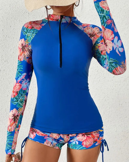 Dwuczęściowy strój kąpielowy tankini z regulowanymi spodenkami