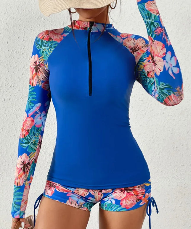 Dwuczęściowy strój kąpielowy tankini z regulowanymi spodenkami