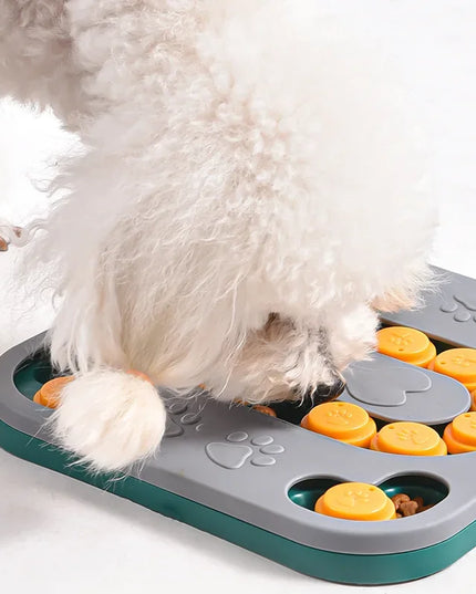 Interaktywne puzzle dla psa – gra logiczna z dozownikiem karmy i funkcją wolnego jedzenia