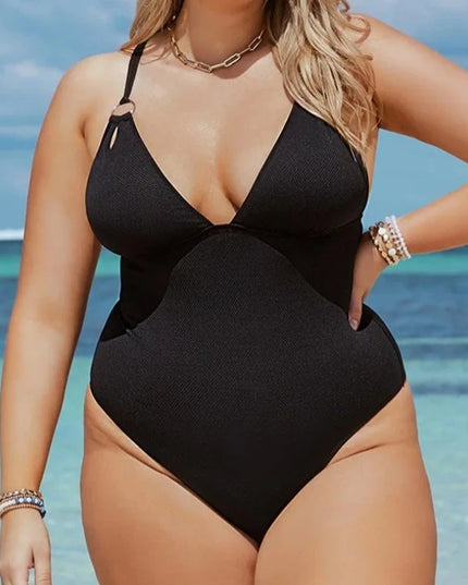 Jednoczęściowy strój kąpielowy ze skrzyżowanymi ramiączkami