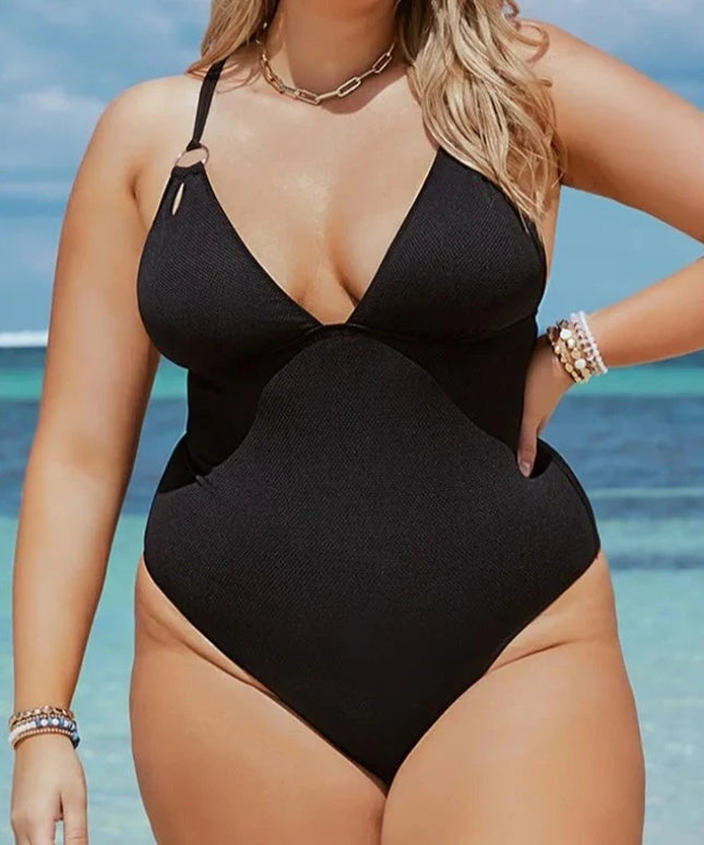 Jednoczęściowy strój kąpielowy ze skrzyżowanymi ramiączkami