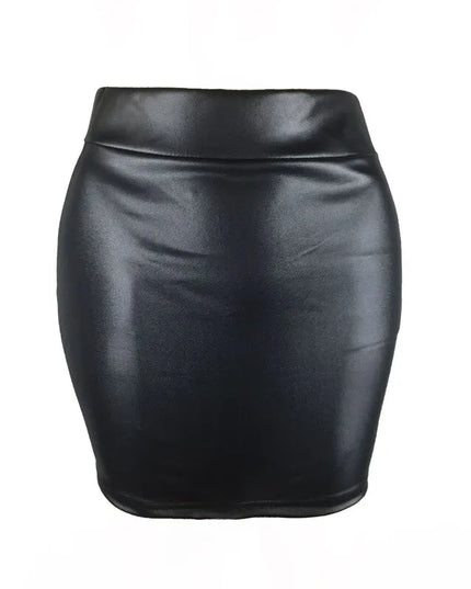 Spódnica mini ołówkowa z materiału imitującego skórę