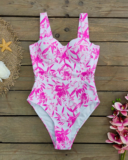 Jednoczęściowy strój kąpielowy w stylu gorsetu