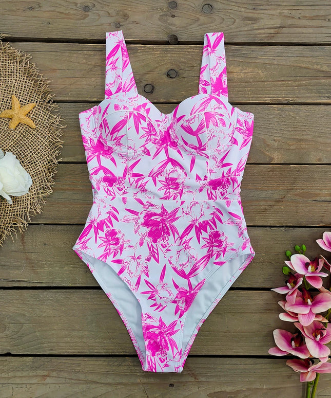 Jednoczęściowy strój kąpielowy w stylu gorsetu