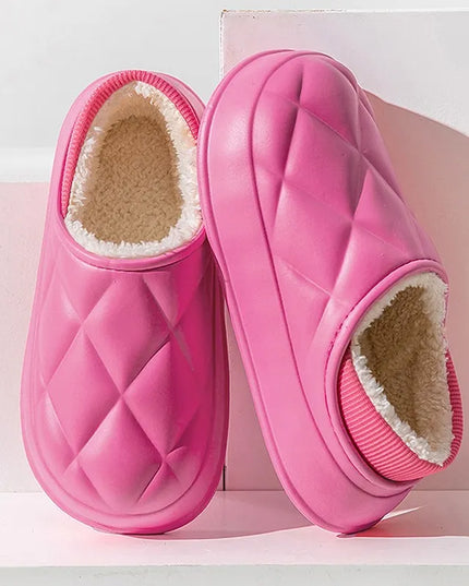 Klapki na platformie z ociepleniem