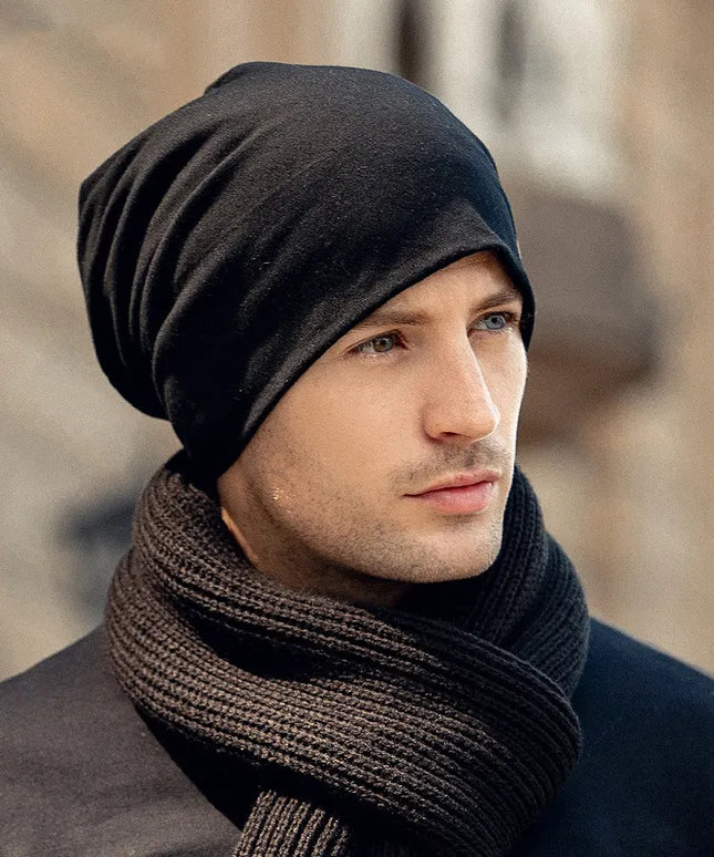 Czapka męska jednokolorowa na zimę