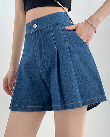 Damskie szorty z plisowanymi nogawkami