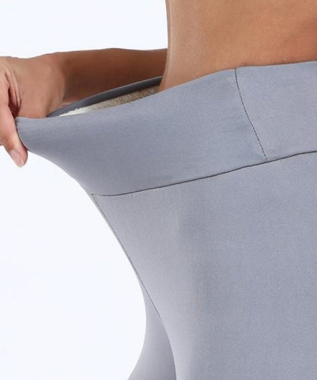 Damskie ocieplane legginsy w jednolitym kolorze