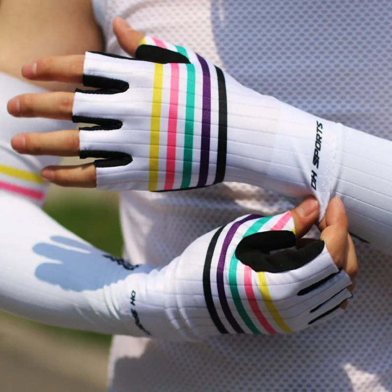 Rękawiczki unisex sportowe długie bez palców