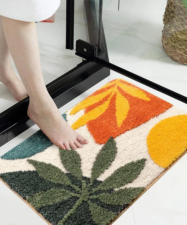 Chłonna mata łazienkowa z motywem boho