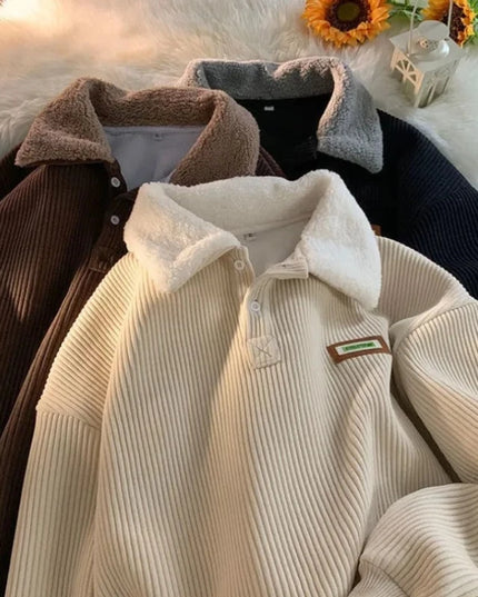 Męska bluza z kołnierzykiem w stylu polo