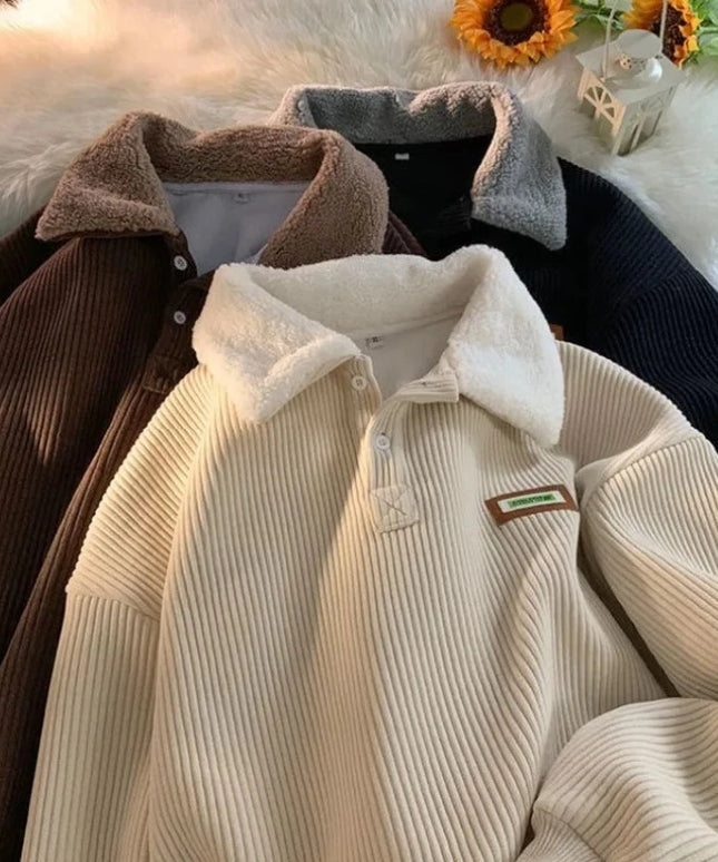 Męska bluza z kołnierzykiem w stylu polo